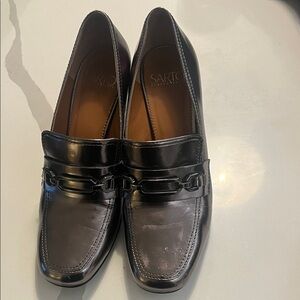 Women's Black Leather Loafers